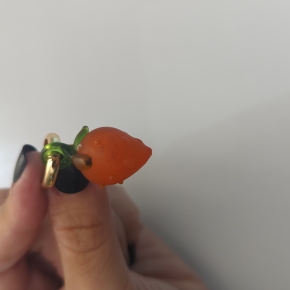 Vintage Fruit Glass Earrings / Pendants - Picture 2 of 3